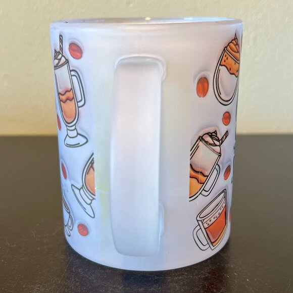 FUELED BY COFFEE AND SARCASM Frosted Glass Mug - Picture 6 of 10